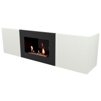 Тумба с биокамином Firelight BFP/P-1400L W