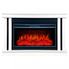 Каминокомплект Квинт 40 белый (портал Kvint + очаг Mirage 40 VX)