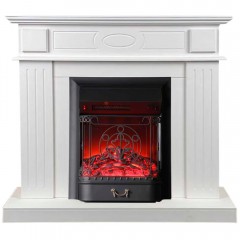 Каминокомплект Лестер белый (портал Lester + Fobos / Majestic)