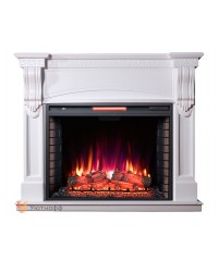 Каминокомплект Мюнхен 33 (портал InterFlame Munchen White + очаг Antares 33 LED FX QZ)