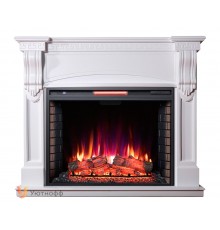 Каминокомплект Мюнхен 33 (портал InterFlame Munchen White + очаг Antares 33 LED FX QZ)