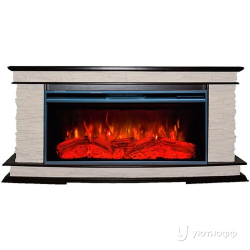 Электрокамин Памир с широким очагом Мираж 40