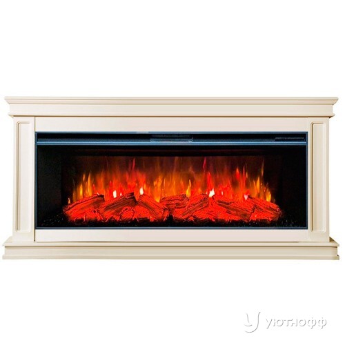 Электрокамин Стаффорд бежевый с очагом Мираж 60