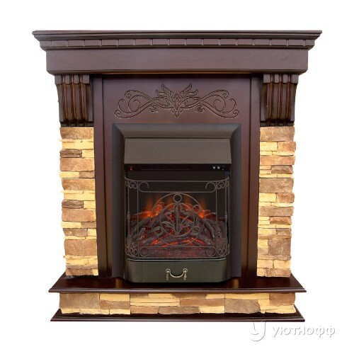 Электрокамин Брайт с классическим очагом на выбор