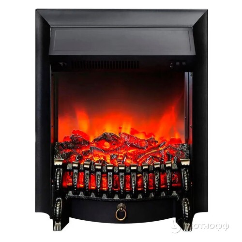 Электроочаг Фобос Люкс черный со звуком и пультом ДУ