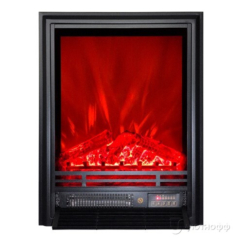 Электроочаг Либерти черный со звуком и пультом ДУ