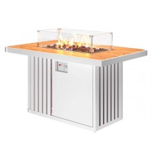 Уличный газовый камин Мерапи (белый)