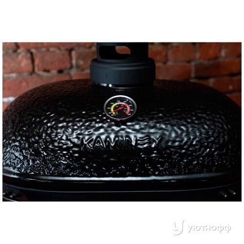 Угольный гриль Forno черный с пристольями и колесами Угольный гриль Forno черный с пристольями и колесами