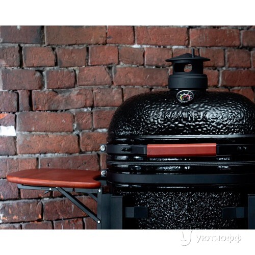 Угольный гриль Forno черный с пристольями и колесами Угольный гриль Forno черный с пристольями и колесами