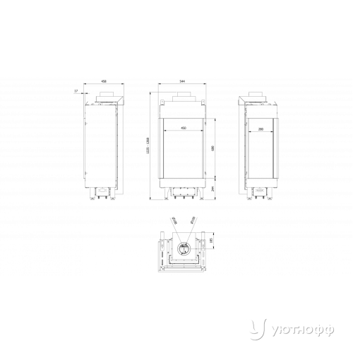 Газовая топка Kratki LEO/L/45/68/G20 на магистральном газе Газовая топка Kratki LEO/L/45/68/G20 на магистральном газе