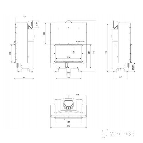 Каминная топка из стали MBO 15 G Каминная топка из стали MBO 15 G