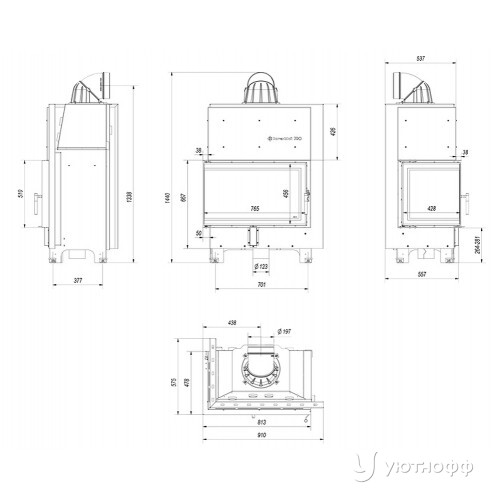 Каминная топка из стали MBO LBS SG 15 Каминная топка из стали MBO LBS SG 15