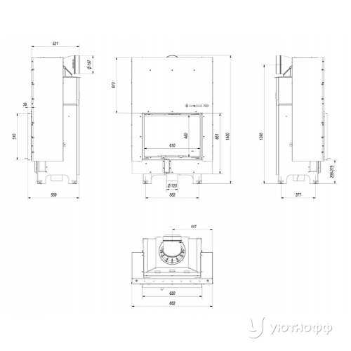 Каминная топка из стали MBZ 13 G Каминная топка из стали MBZ 13 G