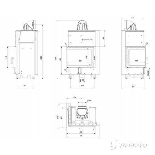 Каминная топка из стали MBZ LBS SG 13 Каминная топка из стали MBZ LBS SG 13