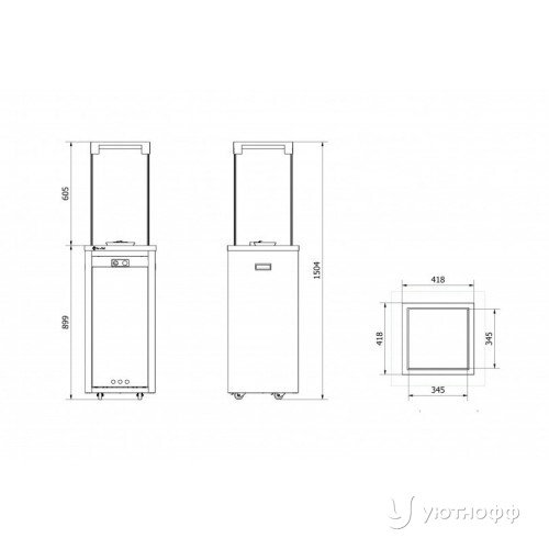 Обогреватель на газу Kratki PATIO/LIGHT белая сталь с ручным управлением Обогреватель на газу Kratki PATIO/LIGHT белая сталь с ручным управлением