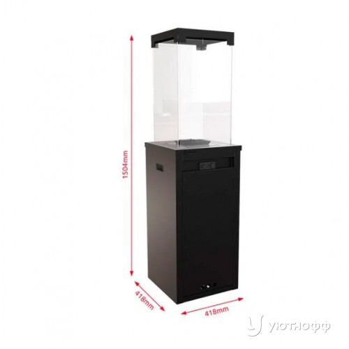 Обогреватель на газу Kratki PATIO/LIGHT черная сталь с ручным управлением Обогреватель на газу Kratki PATIO/LIGHT черная сталь с ручным управлением