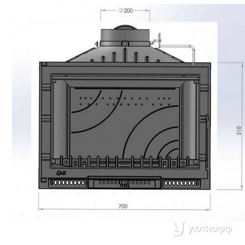 Чугунная каминная топка LK 700 (13 кВт) Чугунная каминная топка LK 700 (13 кВт)