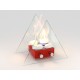 Биокамин настольный Lux Fire ВУЛКАН М красный