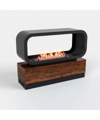Тумба Империал-1200 с автоматическим биокамином Lux Fire Genius-I 800 