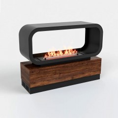 Тумба Империал-1200 с автоматическим биокамином Lux Fire Genius-I 800 