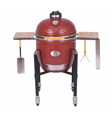 Керамический гриль Monolith Le Chef Pro Serie 2.0 красный на ножках