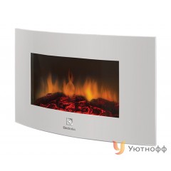 Электрокамин Electrolux EFP/W-1200URLS белый (закругленный настенный очаг)