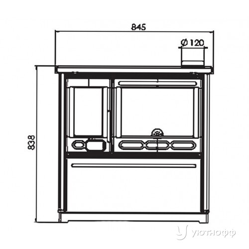Отопительно-варочная печь Plamen Termo Glas N Отопительно-варочная печь Plamen Termo Glas N