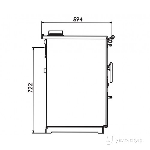 Отопительно-варочная печь Plamen Termo Glas N Отопительно-варочная печь Plamen Termo Glas N