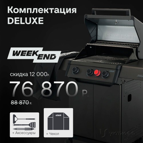 Гриль-барбекю Primeliner Weekend 3B комплектация De Luxe
