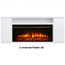 Каминокомплект Берген 36 белый (портал Bergen 36 WT-P511 + очаг Flash 36)