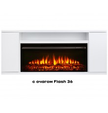 Каминокомплект Берген 36 белый (портал Bergen 36 WT-P511 + очаг Flash 36)