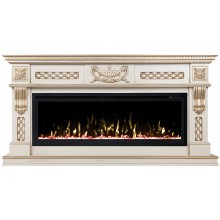 Каминокомплект Корсика 50 белый дуб (портал Corsica 50 WT-659G + широкий очаг Saphir 50)