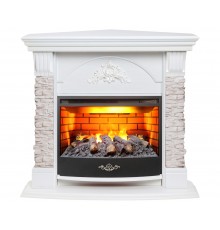 Угловой каминокомплект Афина 3Д (портал Athena Corner GR + очаг 3D Firestar 25.5)
