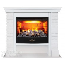 Каминокомплект Брикстон 3Д (портал RealFlame Brixton 25.5 WT + очаг 3D Firestar 25.5)