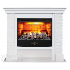 Каминокомплект Брикстон 3Д (портал RealFlame Brixton 25.5 WT + очаг 3D Firestar 25.5)
