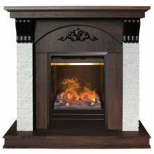 Каминокомплект Корфино 3Д орех (портал RealFlame Corfino NT-F316 + очаг 3D Olympic)