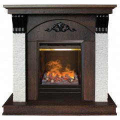 Каминокомплект Корфино 3Д орех (портал RealFlame Corfino NT-F316 + очаг 3D Olympic)