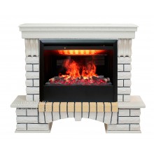 Каминокомплект Кантри 3Д (портал RealFlame Country 26 WT + очаг 3D Novara / Helios 26)