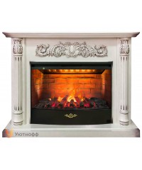 Каминокомплект Сэлфорд 3Д белый (портал RealFlame Salford 33 WT + очаг 3D Firestar 33)