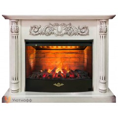 Каминокомплект Сэлфорд 3Д белый (портал RealFlame Salford 33 WT + очаг 3D Firestar 33)