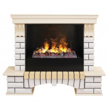 Каминокомплект Кантри 630 белый (портал RealFlame Country WT + очаг 3D Cassette 630)