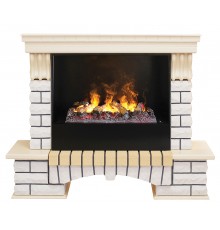 Каминокомплект Кантри 630 белый (портал RealFlame Country WT + очаг 3D Cassette 630)