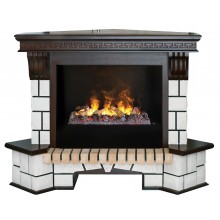 Угловой каминокомплект Стоун 630 (портал Stone Corner AO + очаг 3D Cassette 630)