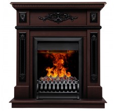 Каминокомплект Лилиан 3Д темный орех (портал Lilian STD DN-F817 + очаг 3D Oregan)