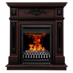 Каминокомплект Лилиан 3Д темный орех (портал Lilian STD DN-F817 + очаг 3D Oregan)