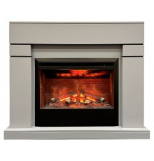 Каминокомплект Линделс 3Д серый (портал Lindelse 26 GR-P715 + очаг 3D Helios 26 / Novara 26)