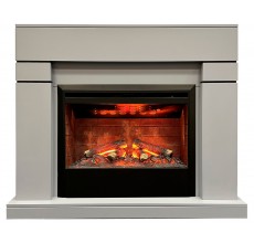 Каминокомплект Линделс 3Д серый (портал Lindelse 26 GR-P715 + очаг 3D Helios 26 / Novara 26)