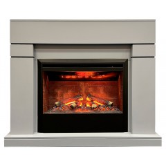 Каминокомплект Линделс 3Д серый (портал Lindelse 26 GR-P715 + очаг 3D Helios 26)