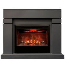 Каминокомплект Линделс 3Д серый (портал Lindelse 26 GR-P718 + очаг 3D Helios 26 / Novara 26)