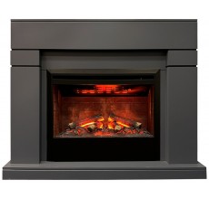 Каминокомплект Линделс 3Д серый (портал Lindelse 26 GR-P718 + очаг 3D Helios 26 / Novara 26)
